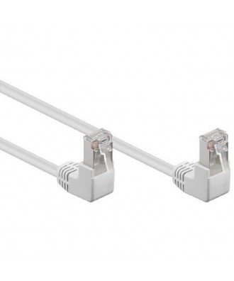 UTP-kabel - 0.25 meter CAT5e straight Wit haaks